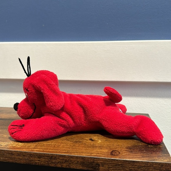 Vintage Clifford The Big Red Dog Plush Beanie Scholastic Side Kicks 8" - Picture 2 of 7